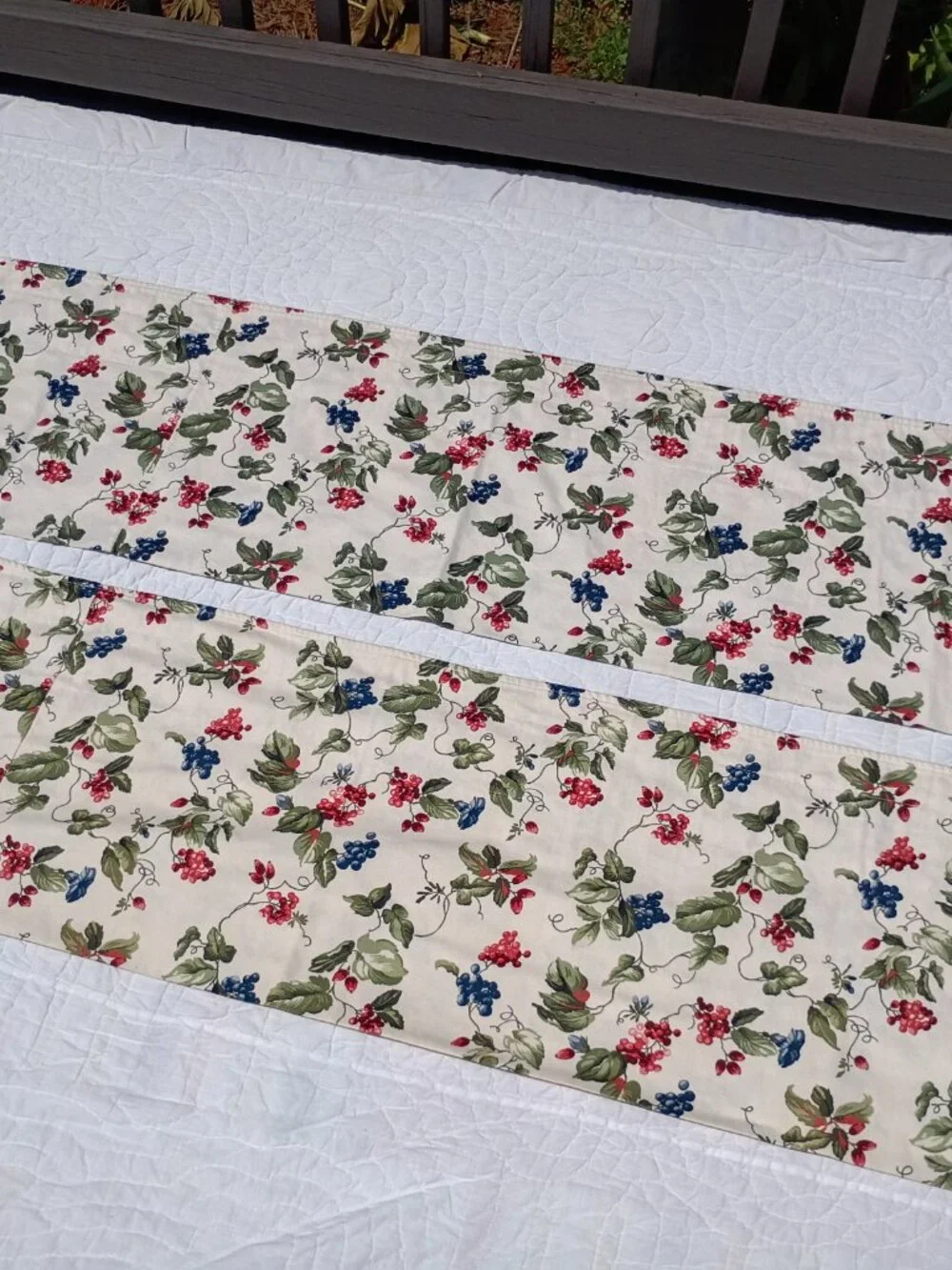 Pair of Vintage Waverly Pleasant Valley Curtain Valances Set of 2 Grapes Country